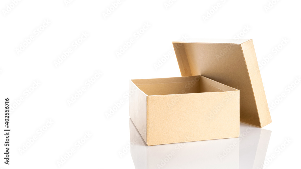 Package box. Brown carton cardboard box for shipping delivery isolated on white background. Craft paper object with clipping path. Package box. Brown carton cardboard box for shipping delivery isolated on white background. Craft paper object with clipping path.