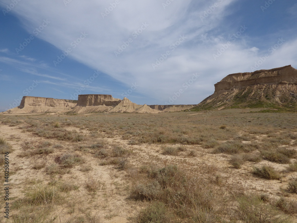 Picture taken in Bardenas Reales, Spain 13:38pm 15 of September of 2018. Natural landscape and typical of those perfect places to put in the news.