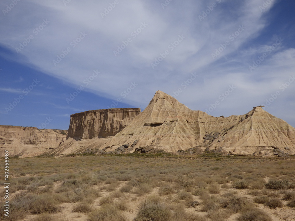 Picture taken in Bardenas Reales, Spain 13:38pm 15 of September of 2018. Natural landscape and typical of those perfect places to put in the news.