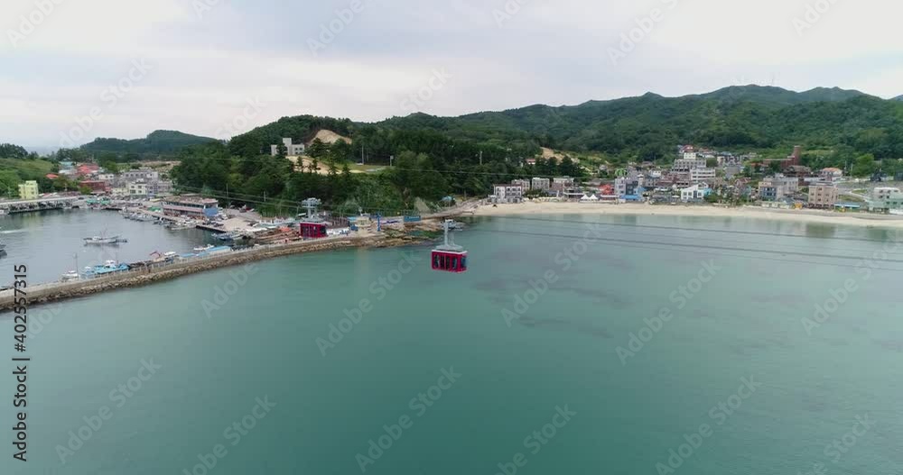 janghohang cable car station in korea by drone janghohang cable car station in korea by drone