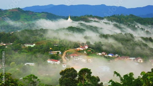 village in the mountains tills.