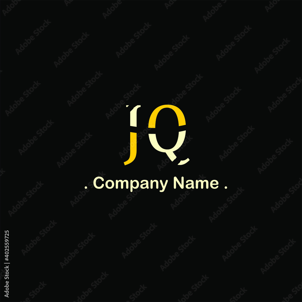 J Q JQ Initial handwriting or handwritten logo for identity J Q JQ Initial handwriting or handwritten logo for identity