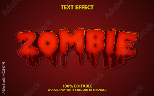 Zombie Vector Text Effect