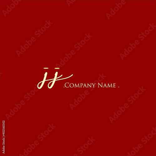 J J JJ Initial handwriting or handwritten logo for identity