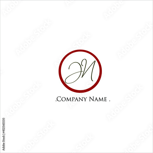 J N JN Initial handwriting or handwritten logo for identity