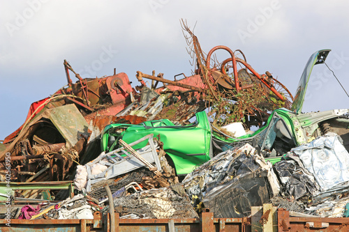 Scrap metal yard for recycling 