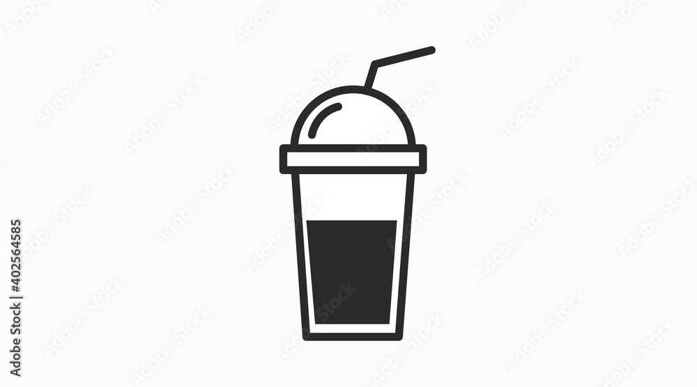 Cafe, coffee, cup, drink, ice, takeaway icon in Black and White. Take Away Drink Icon Cafe, coffee, cup, drink, ice, takeaway icon in Black and White. Take Away Drink Icon
