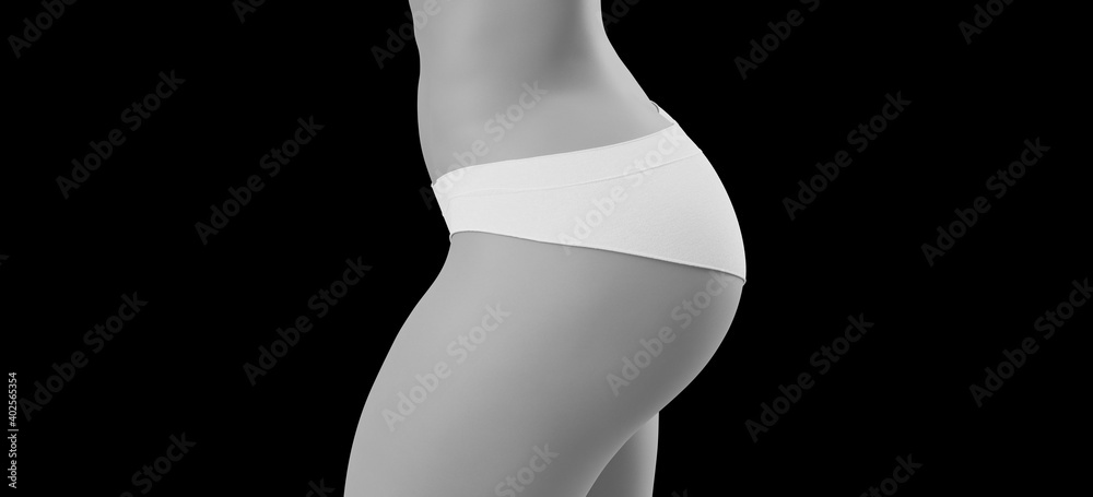© PixlMakr - Slim tanned woman's body