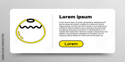 Line Jewish sweet bakery icon isolated on white background. Hanukkah sufganiyot. Jewish easter cake. Colorful outline concept. Vector.