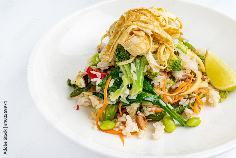fried rice with meat and vegetables fried rice with meat and vegetables
