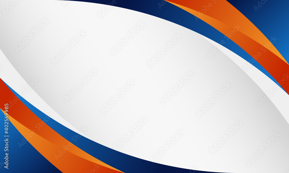 Blue ,orange and white curve shape background.