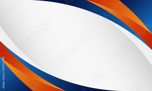 Blue ,orange and white curve shape background.