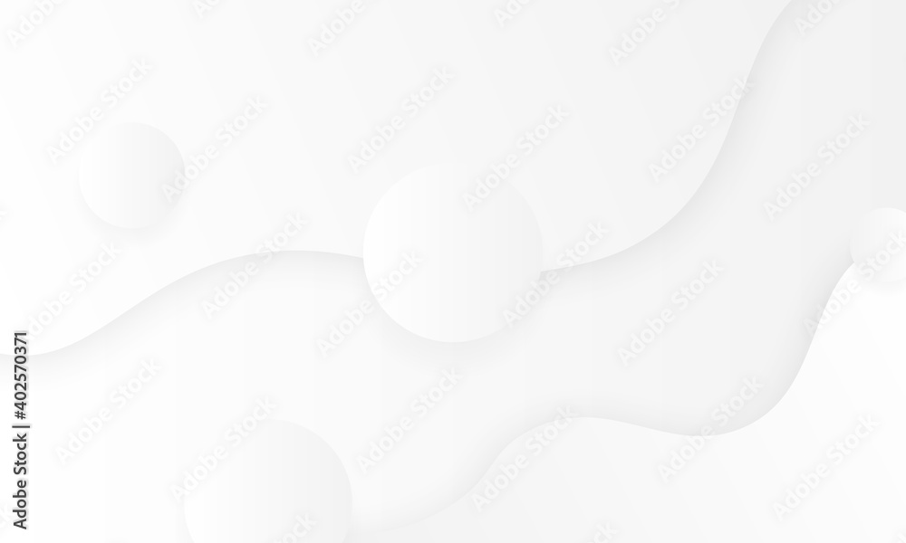 Fototapeta premium White wavy and circle with shadow background.