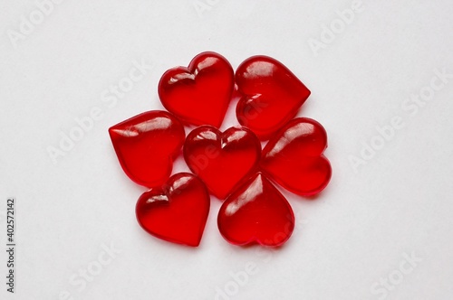 hearts on a white background