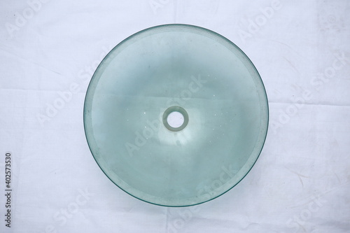 Glass Bowl Side Table Decoration Dish Ceramic Porcelain Pottery White Background