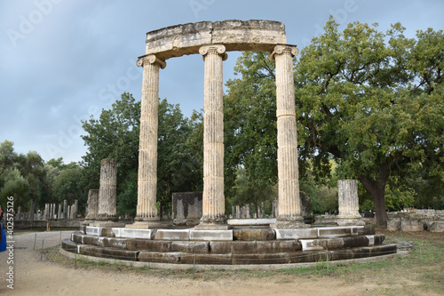 View of the main monuments and sites of Greece. Ruins of Olympia. Filipeion
 photo