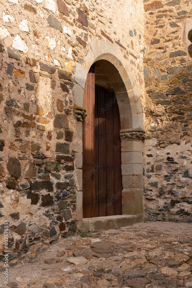 Door entrance of Terena Castle in Alentejo, Portugal