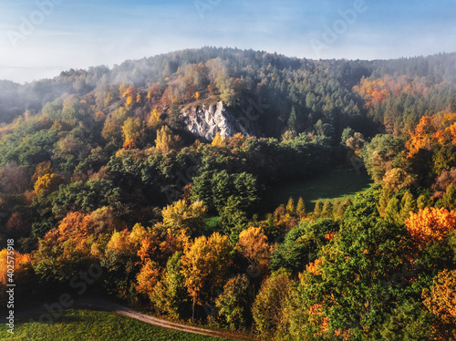 jesień, dolina kobylańska, małopolska, jura krakowsko-częstochowska