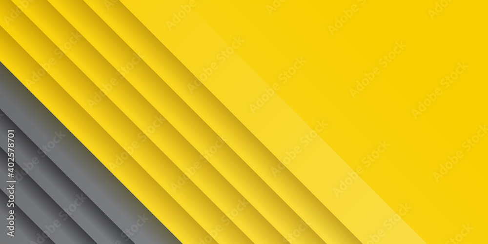 Trendy yellow color of 2021 background. Yellow grey white abstract presentation background with