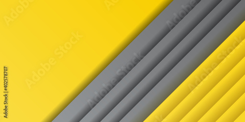 Trendy yellow color of 2021 background. Yellow grey white abstract presentation background with template corporate concept yellow black grey and white contrast background.