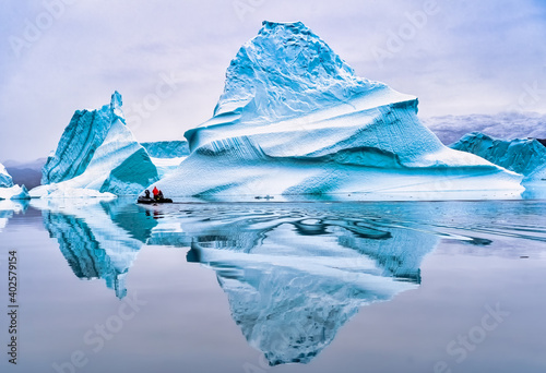 Massive Iceberg in Scoresby Sound Greenland. Scoresby Sound is a large fjord system on the eastern coast of Greenland photo