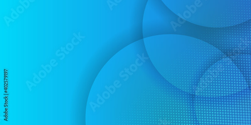 Modern bright light blue white abstract presentation background with circle pattern. Blue tech background. Trendy blue white color of 2021 background. Suit for business, corporate, institution, party