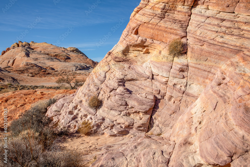 Colorful Aztec Desert Sandstone Formation in Nevada’s Valley of Fire State Park