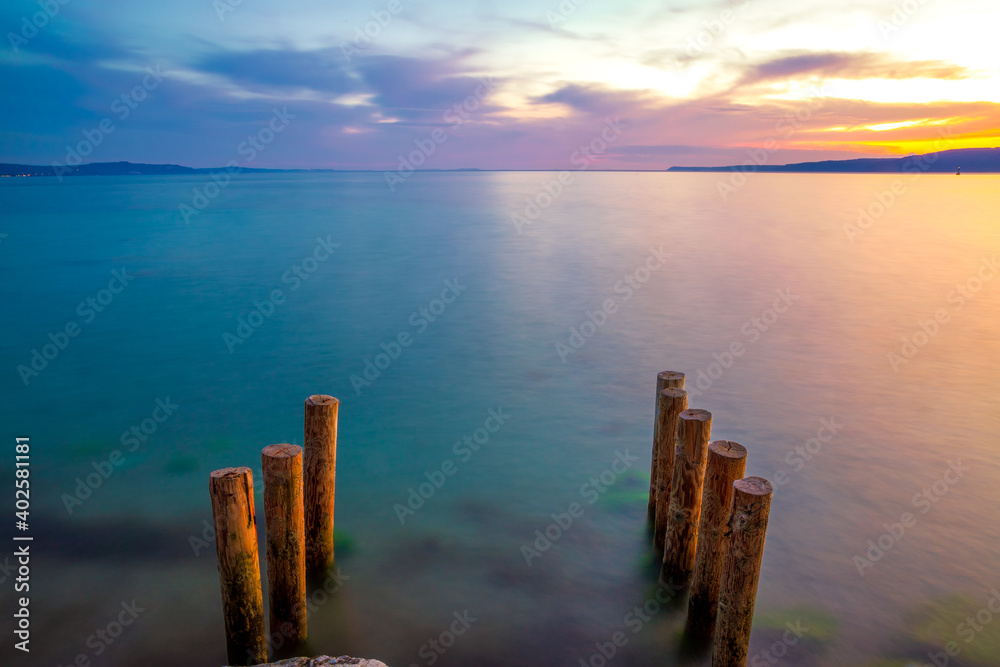 Obraz premium Seascape Afternoon Hours Sunset
