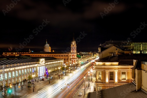 Top view of Nevsky Prospekt in St. Petersburg