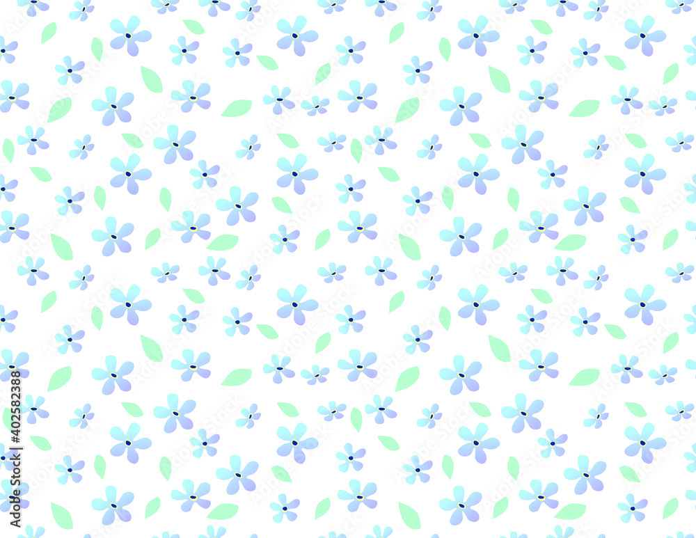 Vector seamless pattern with small blue flowers. Light floral background Vector seamless pattern with small blue flowers. Light floral background