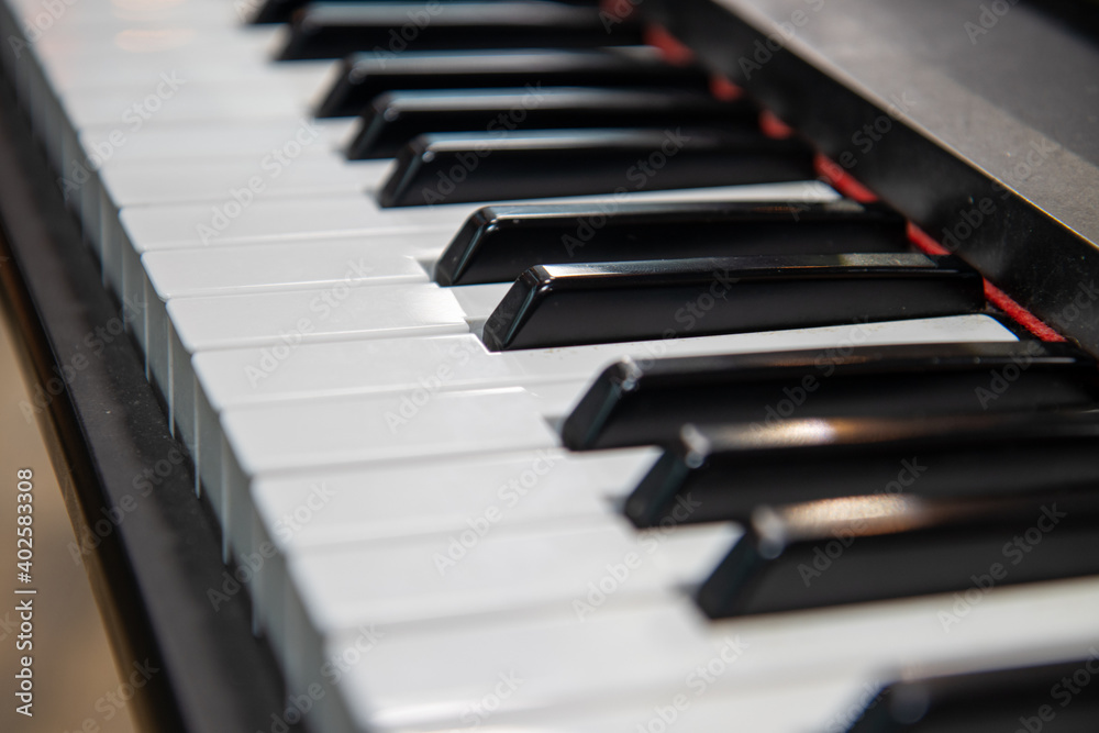 A close up of a electric piano keyboard A close up of a electric piano keyboard