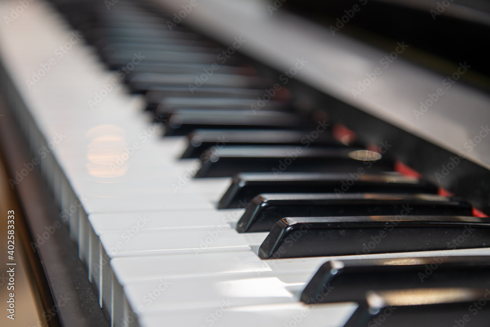 A close up of a electric piano keyboard A close up of a electric piano keyboard