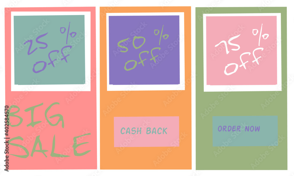 set of banners promotion sale frame design. set of banners promotion sale frame design.