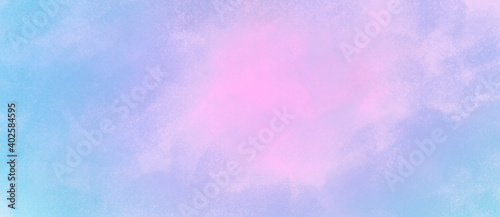 cute delicate pink blue background with light grain. Magic sky, cute background for decorating banners, invitations, postcards, brochures, etc.