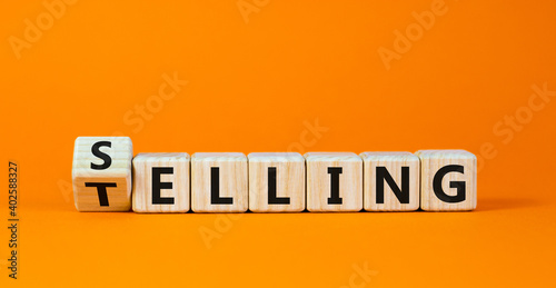 Canvas Print Selling or telling symbol