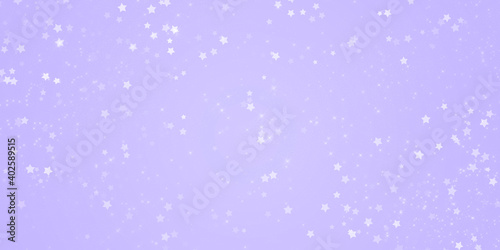 cute childish delicate charming light lilac background with small white stars and sparks