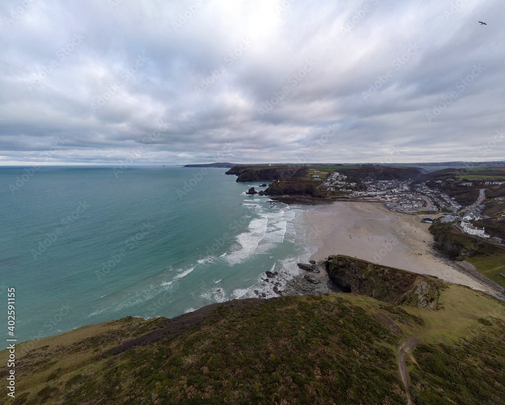 western cove between portreath and bassets cove in cornwall England uk 