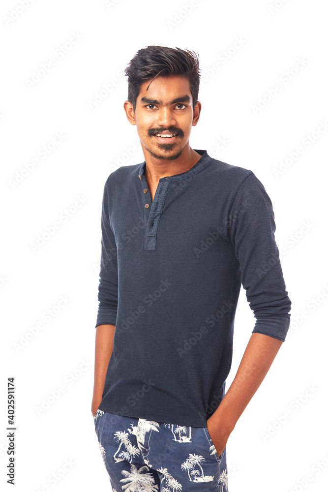 Cheerful young man on white background. Cheerful young man on white background.