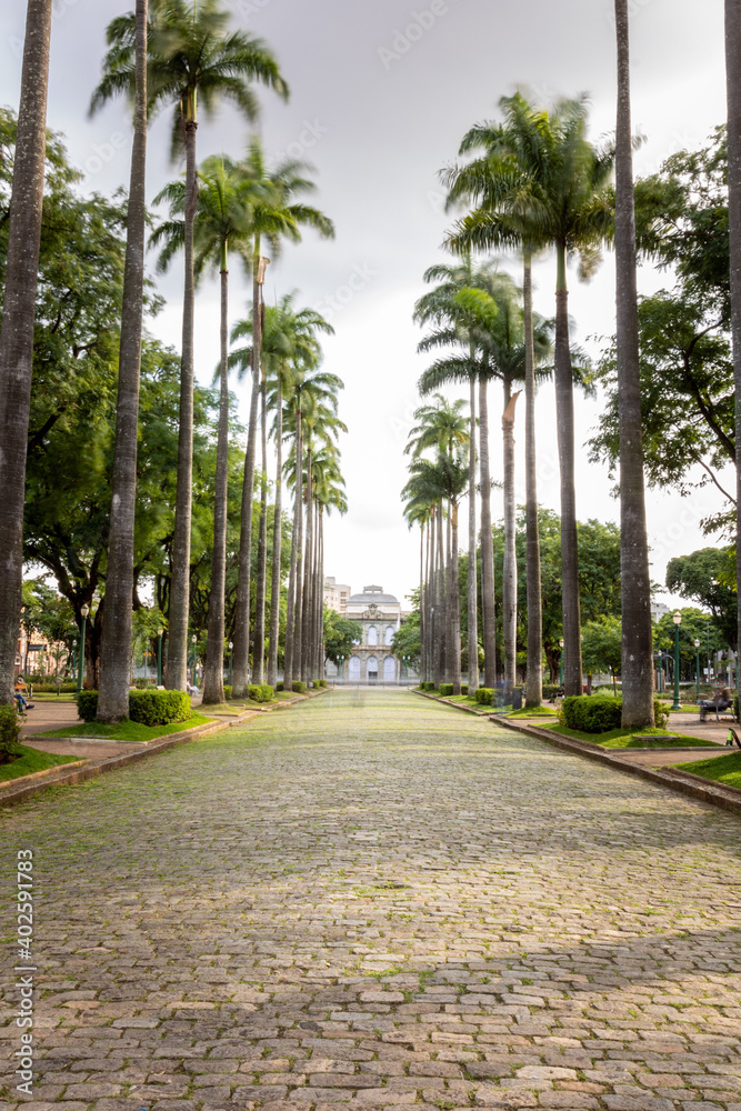 Obraz premium Praça da Liberdade in the city of Belo Horizonte in Minas Gerais State in Central Brazil