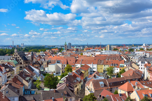 Fototapeta Naklejka Na Ścianę i Meble -  panoramic view of the city of Schweinfurt Germany from a high point