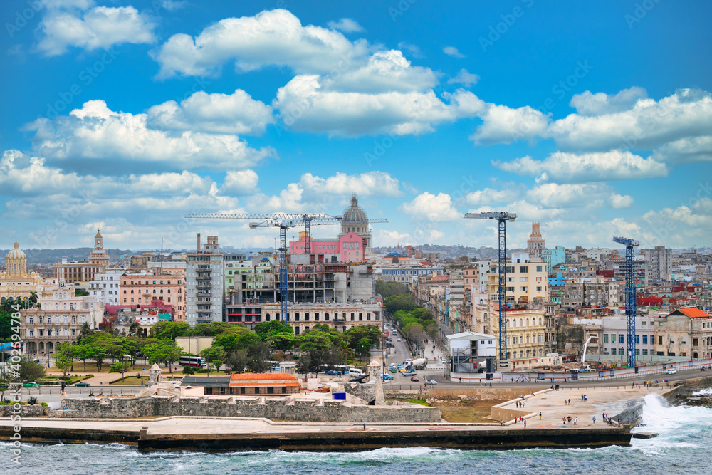 Havana skyline or cityscape, Cuba. All logos have been removed