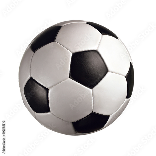 soccer ball with pentagons, isolated on white background