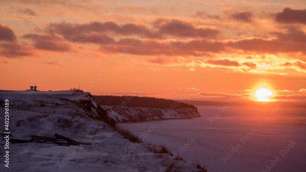 sunset at the beach