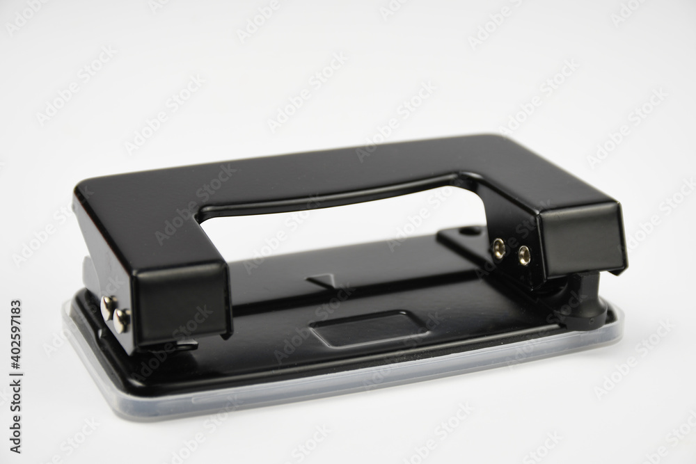Black metallic hole puncher. Black metallic hole puncher.