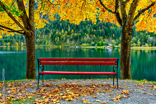 Autumn at Haldensee (Tyrol, Austria) photo