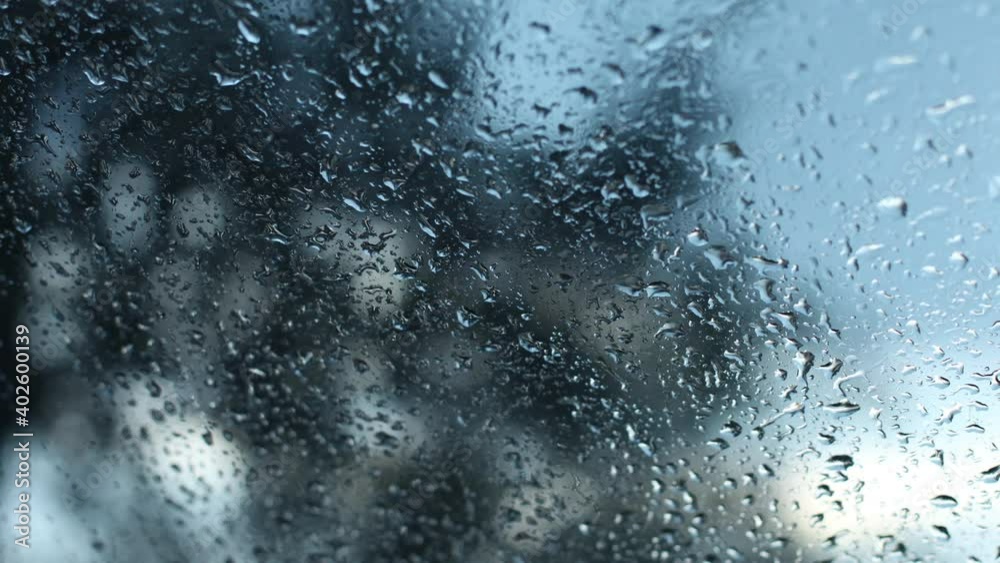 Rain drop with fog outside the car background Rain drop with fog outside the car background