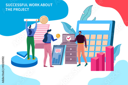 Sales Lead boardroom brainstorm flat 3d isometric office. People discuss project in executive meeting. Public Worldwide Event Conference.