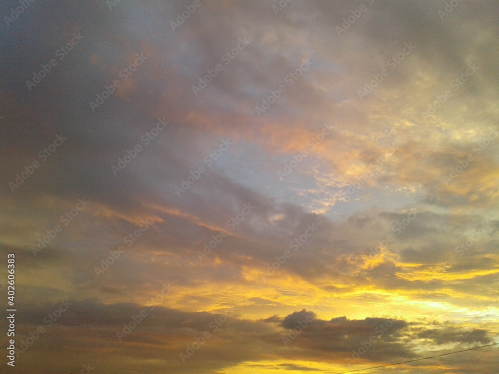 Fototapeta premium sunset in the sky