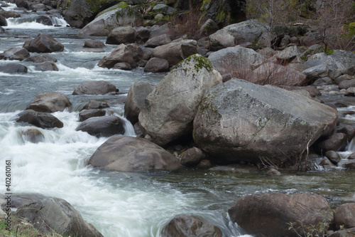 cascades over rocks