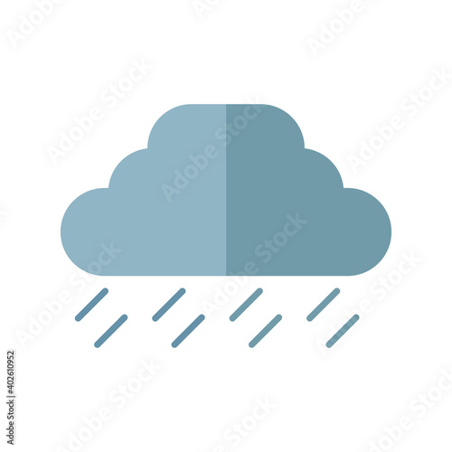 cloud with rain isolated vector design
